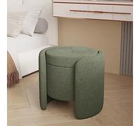 Tabouret de coiffeuse en fausse fourrure avec rangement, ottoman Sherpa pour chambre à coucher, salon, chaise de maquillage sans accoudoirs, banc pouf polyvalent, meubles d'appoint