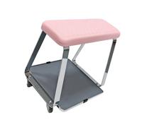 Tabouret de de manucure roulant avec base à, A | Unité roulante à cadre métallique avec dessus rembourré pour station de salon et utilisation quotidienne à