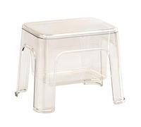 Tabouret de douche - Banc de salle de bain transparent 40 x 30 x 45 cm, petit siège de rangement | Organiseur compact pour salle de bain, cuisine, chevet, pratique et pour une utilisation