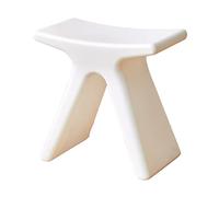Tabouret de douche en plastique imperméable et antidérapant pour salon, chambre à coucher, table de cuisine et ble 43,5 x 24 x 41,5 cm (blanc)