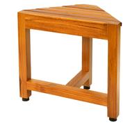 Tabouret de douche en teck, siège d'angle pour salle de bain, repose-pieds, 1 pièce
