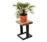 Tabouret De Fleurs Hwc-A15, Porte-Fleurs, Table À Plantes, Bois Massif De Sapin, Rustique 48x36x32cm Marron