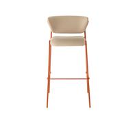 Tabouret de Jardin 4 Pieds Assise rembourré Empilable Sans Accoudoirs Scab Lisa Waterproof 2862 ZE WP 88 Orange