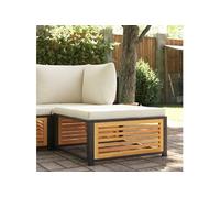 Tabouret de jardin avec coussin 68x68x30cm bois massif d'acacia, repose-pied de jardin, pouf d'extérieur, pouf de 367647