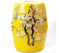 Tabouret de Jardin Décoratif en Céramique, Fleur et Oiseau Peints à la Main | Tabouret de Tambour, Décoration D'Intérrieur, Adapté au Jardin Extérieur, au Salon, à la Terrasse(Color 3)