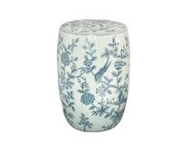 Tabouret de Jardin en Céramique Chinoise,Tabouret en Céramique Émaillée | Fabrication Ajourée sur le Dessus,Imperturbable,pour salons, Chambres Cours et Salles de Bains.