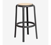 Tabouret De Jardin Haut En Polypropylène Omara Gris Graphite ¿75 Cm Gris