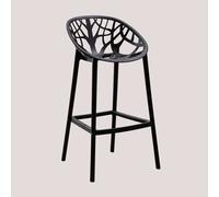 Tabouret De Jardin Haut En Polypropylène Ores Noir ¿75 Cm Noir