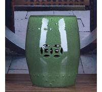 Tabouret de jardin rond en céramique peint à la main avec fleur et papillon émaillé, table d'appoint décorative pour salon, terrasse extérieure, cour