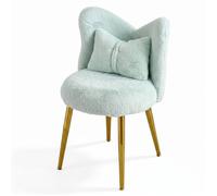 Tabouret de maquillage, tabouret de bureau, chaise de salle à manger, tabouret rembourré, Vert