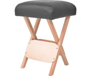 Tabouret de massage pliant avec siège 12 cm d'épaisseur Noir