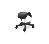 Tabouret de massage tabouret selle ergonomique pivotant 360° hauteur réglable revêtement synthétique noir