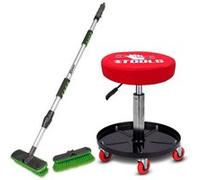 Tabouret de mécanicien BM TOOLS BMT-STOOL siège pivotant Hauteur réglable / Supports OUTILS - Balai brosse de nettoyage à eau