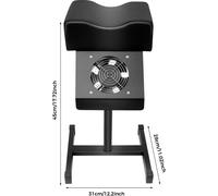Tabouret de Pédicure Professionnel - Chaise de Manucure/Banc d'Ongles - Aspirateur de Poussière d'Ongles Avec Ventilateur - Sac à poussière - Repose-Pieds - Pour Salon Et Spa - Noir