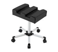 Tabouret de pédicure réglable - Repose-pieds avec roulettes - Pour salon de beauté, hôpitaux, magasins de soins des pieds, salons, spa, appartements, bureaux, chambres à coucher (noir)