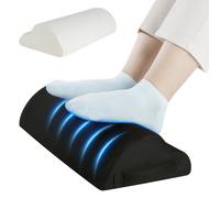 Tabouret de pied de bureau en mousse à mémoire de forme et oreiller élévateur de jambe de repose-pieds sous le bureau pour les jeux et le bureau à domicile Black ash