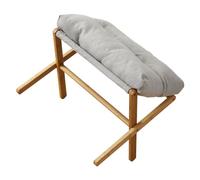 Tabouret de Pied Pliable à Pieds en X, Repose-Pieds Moderne avec Coussin Doux, Petit Tabouret pour Salon, Chambre à Coucher, Bureau