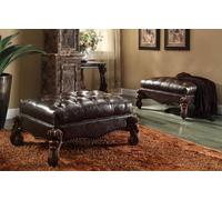 Tabouret de pied Tabouret rembourré Pouf Ottomane Tabouret Chesterfield Baroque