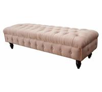 Tabouret de pied Tabouret rembourré Tabouret d'assise Ottomane Chesterfield 120x70cm