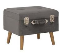 vidaXL Tabouret de rangement 40 cm Gris Velours