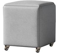 Tabouret de rangement 5 en 1 cube magique avec roulettes, tabouret de cuisine empilable, siège rembourré et cadre en métal