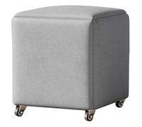 Tabouret de rangement avec roulettes, chaise gigogne empilable pour cuisine ou canapé, siège rembourré avec cadre en métal, design cube magique peu encombrant, utilisation multifonction