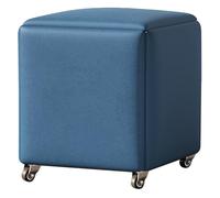Tabouret de rangement avec roulettes, chaise gigogne empilable pour cuisine ou canapé, siège rembourré avec cadre en métal, design cube magique peu encombrant, utilisation multifonction