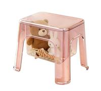 Tabouret de rangement de salle de bain, système de banc transparent multi-usages, tabouret avec espace de rangement , solution de siège en acrylique de qualité pour un domestique, chaise