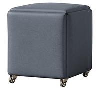 Tabouret de rangement Magic Cube gigogne avec roulettes, tabouret de cuisine empilable, siège rembourré et cadre en métal