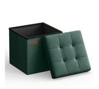 Tabouret de Rangement, Petit Pouf Pliable, 30 x 30/31 x 41 cm, Repose-Pieds Cubique avec Rangement, Charge jusqu'à 130 kg, pour Salon, Chambre, Dortoir, Vert Rétro À propos de cet article[DESIGN ÉLÉGA