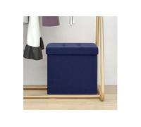 vidaXL Tabouret de Rangement Pliable Coffre de Rangement Conteneur de Rangement Salon Salle de Séjour Maison Intérieur Bleu 338767