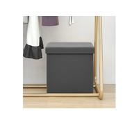 VidaXL - Tabouret de rangement pliable - Gris