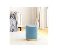 vidaXL Tabouret de rangement rond Velours 31 x 37 cm Bleu clair