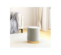 vidaXL Tabouret de rangement rond 340285 velours gris clair 31 x 37 cm