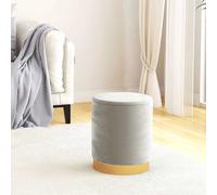 Tabouret de Rangement Rond Violet Velours Pouf Repose-pied Salon Maison vidaXL