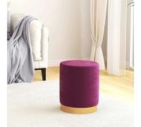 VidaXL Tabouret de rangement rond - Violet Velours