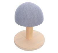 Tabouret de Repassage Rond en Bois et Tissu Gris, Compact | Coussin en Éponge, Installation Facile, pour Manches et Poignets, Usage Maison ou Chambre