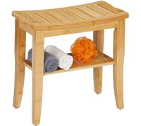 Tabouret de salle de bain en bambou