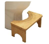 Tabouret de salle de bain ergonomique en bambou, adapté aux adultes et aux enfants, avec surface antidérapante, hauteur de 17 cm