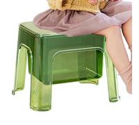 Tabouret de salle de bain, système de siège de rangement multi-usages, tabouret avec espace de rangement , solution d'assise en acrylique de qualité pour un domestique, chaise au design