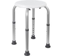 Tabouret de salle de bains réglable en hauteur SVS21, blanc