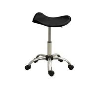 vidaXL Tabouret de Salon et Spa Chaise de Beauté Tabouret de Coiffure Chaise de Travail Réglable Pivotante Intérieur Noir Similicuir