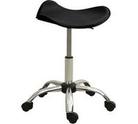 vidaXL Tabouret de Salon et Spa Chaise de Beauté Tabouret de Coiffure Chaise de Travail Réglable Pivotante Intérieur Noir Similicuir