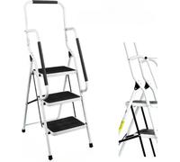 Tabouret de sécurité pliable - Escabeau 2-4 marches - Escabeau portable - Pieds antidérapants - Pour l'intérieur et l'extérieur - Home Office