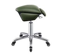 Tabouret de selle avec roulettes verrouillables, pivotant et réglable en hauteur, perchoir ergonomique pour barbier, salon de coiffure, bureau et usage domestique