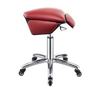 Tabouret de selle ergonomique avec hauteur réglable, pivotant à 360° et roulettes verrouillables pour salon, barbier, bureau ou maison