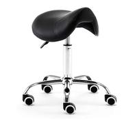 Tabouret de selle, fauteuil roulant pivotant réglable avec roulettes, siège en cuir PU pour bureau dentaire, salon, massage, massage