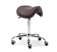 Tabouret de selle pivotant réglable avec roulettes, siège en cuir PU pour salon, bureau dentaire, beauté, massage, massage