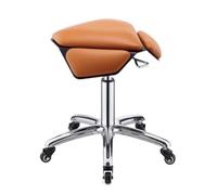 Tabouret de selle réglable avec roulettes verrouillables, pivotant à 360 °, perchoir ergonomique pour salon, barbier, bureau, maison (45-65 cm)