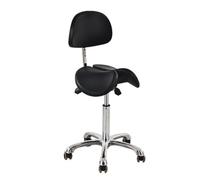 Tabouret de selle roulant avec élévateur hydraulique, hauteur réglable de 48 à 64 cm, pour dentiste, tatouage, maison, bureau